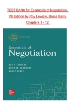 Test Bank for Essentials of Negotiation 7th Edition &ndash; Lewicki&comma; Barry & Saunders&lpar; 2026&rpar;