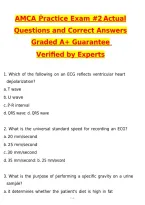 AMCA Practice Exam 2 2027 &vert; Actual Exam Questions & Verified Answers &vert; Latest &lpar;Latest 2026 &sol; 2027 Update&rpar; A&plus; Grade Complete