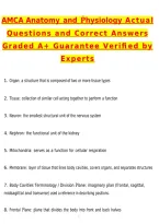 AMCA Anatomy and Physiology 2027 &vert; Actual Exam Questions & Verified Answers &vert; Latest &lpar;Latest 2026 &sol; 2027 Update&rpar; A&plus; Grade Complete