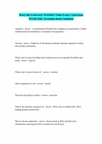 Patho Exam 1 Maryville University Nurs611 Questions With Complete Solutions Questions And Answers Rated A Latest Update 2026