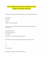 Hvac Contractor Exam Questions With Real Correct Solutions 2026-2027