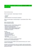 Bio 302 Lab Midterm Exam Questions And Answers