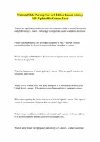 Maternal Child Nursing Care 3rd Keenan Lindsay Full Latest UPDATE 100 CORRECT ANSWERS