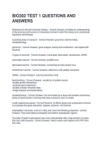 Bio302 Test 1 Questions And Answers &vert; 2026-2027 &vert; Graded A