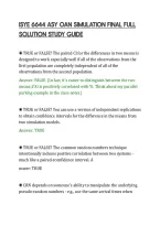 Isye 6644 Asy Oan Simulation Final Full&NewLine;Solution Study Guide