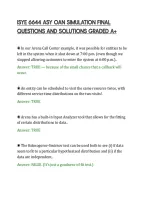 Isye 6644 Asy Oan Simulation Final&NewLine;Questions And Solutions Graded A&plus;