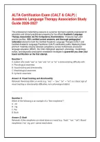 ALTA Certification Exam &lpar;CALT & CALP&rpar; &vert; Academic Language Therapy Association Study Guide