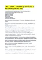 Opp - Exam 1 Lecom Questions & Answers&lpar;Rated A&plus;&rpar;