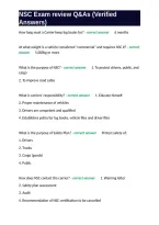 NSC Exam review Q&As &lpar;Verified Answers&rpar;&period;