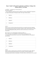 Test Bank for Bates&rsquo; Guide to Physical Examination and History Taking&comma; 13th Edition by Bickley &vert; Study Guide