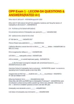 Opp Exam 1 - Lecom-Sh Questions & Answers&lpar;Rated A&plus;&rpar;
