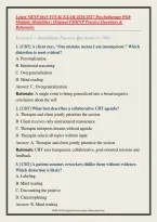 Latest NRNP 6645 FINAL EXAM 2026&sol;2027 Psychotherapy With &NewLine;Multiple Modalities &vert; Original PMHNP Practice Questions & &NewLine;Rationales