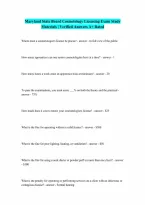 Maryland State Board Cosmetology Exam with correct Answers