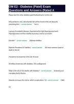 OM E2 - Diabetes &lpar;Patel&rpar; Exam Questions and Answers &lpar;Rated A