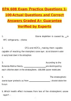 EPA 608 Exam Practice Questions 1-100 &lpar;Latest 2026 &sol; 2027 Update&rpar; Questions with Correct Answers Pass the Exam&comma; 100&percnt; Verified by Experts INSTANT PDF DOWNLOAD