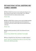 Isye 6644 Exam 2 Actual Questions And&NewLine;Correct Answers