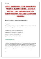 LOCAL ANESTHESIA CDCA BOARD EXAM PRACTICE QUESTION BANK 2026&sol;2027 &vert; 220&plus; Original MCQs with Detailed Rationales &vert; CDCA&comma; ADEX&comma; WREB & NBDHE Dental Hygiene Board Exam Prep &lpar;Trigeminal Nerve Anatomy&comma; Amide&sol;Ester Pharmacology&comma; Dosage Calculations&comma; Maxillary &