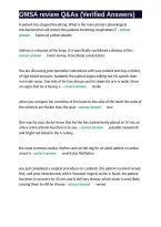 OMSA review Q&As &lpar;Verified Answers&rpar;