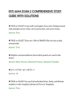 Isye 6644 Exam 2 Comprehensive Study&NewLine;Guide With Solutions