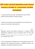 EPA 608 Type 2 Exam &lpar;Latest 2026 &sol; 2027 Update&rpar; Questions with Correct Answers Pass the Exam&comma; 100&percnt; Verified by Experts INSTANT PDF DOWNLOAD