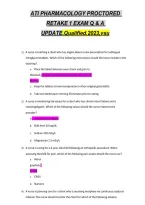 ATI Pharmacology Proctored Exam 2019 Retake 1&colon; Practice Questions and Answers for Nursing Exam Preparation