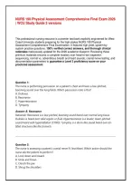 NURS 190 Physical Assessment Comprehensive Final Exam 2026 &vert; WCU Study Guide