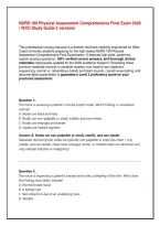 NURS 190 Physical Assessment Comprehensive Final Exam 2026 &vert; WCU Study Guide