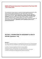 NURS 190 Physical Assessment Comprehensive Final Exam 2026 &vert; WCU Study Guide