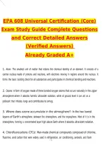 EPA 608 Universal Certification &lpar;Core&rpar; Exam Study Guide 2026 Actual Exam &lpar;Latest 2026 &sol; 2027 Update&rpar; Questions & Correct Answers &lpar;100&percnt; Correct Verified Answers&rpar; Already Graded A&plus;