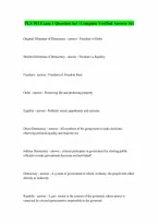 PLS 101 Exam 1 questions with Complete Questions and Verified Answers