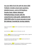 WGU D115 OA Test Bank 2026&sol;2027 &ndash; Advanced Pathophysiology Exam Prep with 450 Real Questions & Verified Answers &vert; Complete Study Guide with Detailed Rationales for FNP & MSN &vert; Latest Update &lpar;Just Released&rpar; &vert; Instant PDF Download&NewLine;&NewLine;