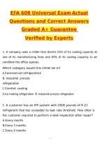2026 EPA 608 Universal Actual Exam &lpar;Latest 2026 &sol; 2027 Update&rpar; Questions and Correct Answers &lpar;100&percnt; Correct Verified Answers&rpar; Already Graded A&plus;