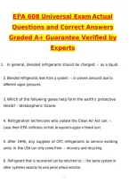 2026 EPA 608 Universal Actual Exam &lpar;Latest 2026 &sol; 2027 Update&rpar; Questions and Correct Answers &lpar;100&percnt; Correct Verified Answers&rpar; Already Graded A&plus;