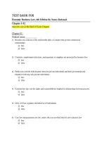 Test Bank for Dynamic Business Law&comma; 6th Edition by Nancy Kubasek &vert; Chapters 1&ndash;52 Study Guide