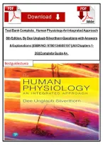 Test Bank - Human Physiology&colon; An Integrated Approach 8th Edition &lpar; Dee Unglaub Silverthorn&comma;2024&rpar; Chapter 1-26&vert;&vert;All Chapters &vert;&vert; Latest Edition&NewLine;