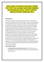 Tleta Class 1879 Social And Legal Theory Post Test Full Package Questions Answers