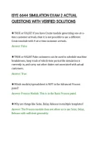 Isye 6644 Simulation Exam 2 Actual&NewLine;Questions With Verified Solutions