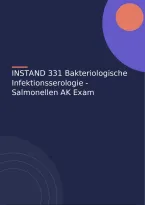INSTAND 331 Bakteriologische Infektionsserologie - Salmonellen AK Exam