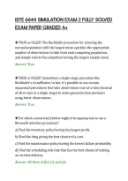 Isye 6644 Simulation Exam 2 Fully Solved&NewLine;Exam Paper Graded A&plus;
