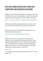Isye 6644 Simulation Exam 2 Practice&NewLine;Questions And Detailed Solutions