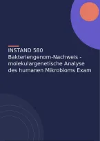 INSTAND 580 Bakteriengenom-Nachweis - molekulargenetische Analyse des humanen Mikrobioms Exam