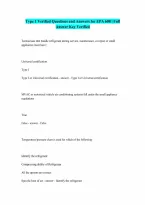 EPA 608 Type 1 Verified Questions with 100 Correct Answers Graded A