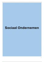 Samenvatting Sociaal ondernemen