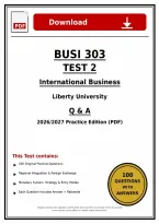 BUSI 303 Test 2 &vert; International Business &vert; Liberty University &vert; Q & A &vert; 2026&sol;2027 Edition &lpar;PDF&rpar;