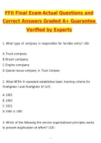 FireFighter &lpar;FF&rpar; II Final Exam 2026 Actual Exam &lpar;Latest 2026 &sol; 2027 Update&rpar; Questions & Correct Answers &lpar;100&percnt; Correct Verified Answers&rpar; Already Graded A&plus;