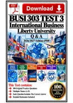 BUSI 303 Test 3 &vert; International Business &vert; Liberty University &vert; Q & A &vert; 2026&sol;2027 Edition &lpar;PDF&rpar;