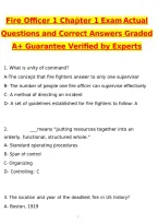 2027 Fire Officer 1 Chapter 1 Actual Exam &lpar;Latest 2026 &sol; 2027 Update&rpar; Questions and Correct Answers &lpar;100&percnt; Correct Verified Answers&rpar; Already Graded A&plus;