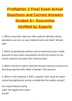 2027 Firefighter 2 Final Exam Questions 1-100 Actual Exam &lpar;Latest 2026 &sol; 2027 Update&rpar; Questions and Correct Answers &lpar;100&percnt; Correct Verified Answers&rpar; Already Graded A&plus;