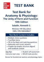 Anatomy & Physiology&colon; The Unity of Form and Function 10th Edition - Test Bank by Kenneth S&period; Saladin&NewLine;