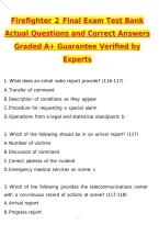 2027 Firefighter 2 Final Exam TEST BANK Actual Exam &lpar;Latest 2026 &sol; 2027 Update&rpar; Questions and Correct Answers &lpar;100&percnt; Correct Verified Answers&rpar; Already Graded A&plus;